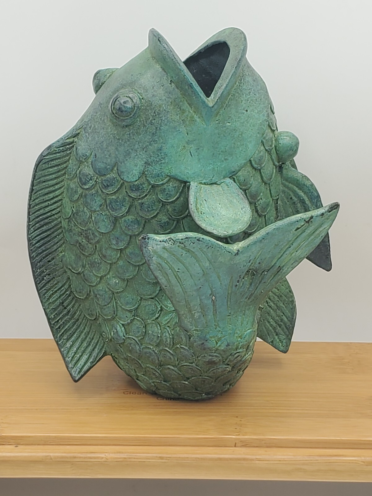 Vtg Bronze Koi Fish Sculpture Vase , Multiple Positions Artististicly Unique eBay