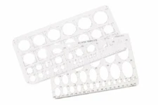 Circle and Eclipse Oval Template Set Jewelry Making Metalworking Gauge Tool