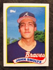 1989 Topps #382 John Smoltz Rookie RC Card . rookie card picture