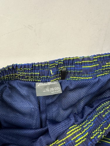 Eddie Bauer Swim Trunks Boys XL Black Striped Board Shorts - Picture 4 of 6