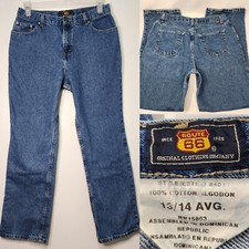 Vtg Route 66 Jeans Womens 13/14 32x29.5 Blue Straight Leg Stonewash Cotton Denim