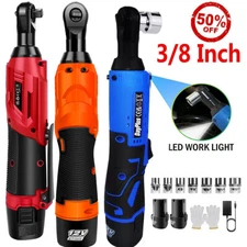 3/8'' Electric Cordless Ratchet 12V 200Nm Right Angle Wrench With 2 Battery Set