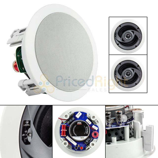 Clipsal Krix 56001ck In Wall Ceiling Speakers Pair 60w 8 Ohm For