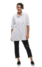 Tulip Clothing Connie Womens Tunic in Manhattan Stripe
