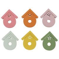 Streudeko Vogelhaus Holz Tischdeko FrüHling Bunt 2,5–3,5Cm 48 St