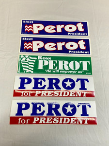 Ross Perot For President Bumper Sticker National Campaign Patriotic Set of 5