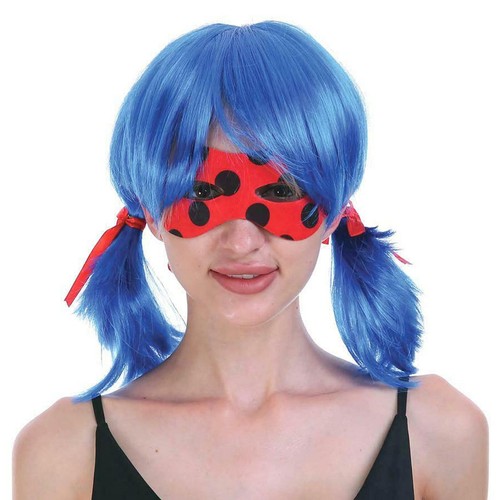 Book Week Girls ladybug Jumpsuit Outfits Cosplay Tight Costume Fancy Dress Wig - Picture 12 of 15