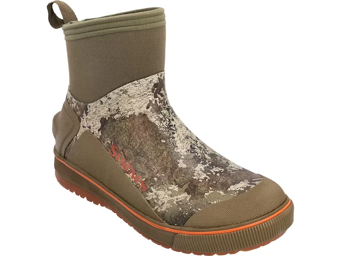 Simms Challenger 7" Deck Boots Rubber True Timber Strata Camo (Men's Size 8)