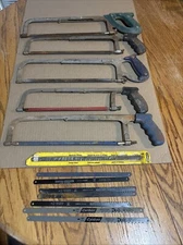 VINTAGE HACKSAW LOT DISSTON-PORTER, CRAFTSMAN, NICHOLSON, GREAT NECK MADE IN USA