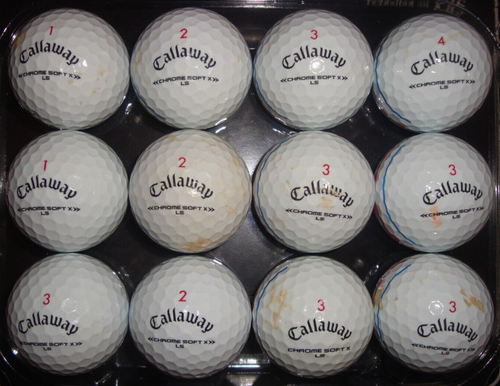 12 Callaway Chrome Soft x ls Triple trax golf balls - non mint - 第 1/2 張圖片
