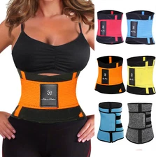 Women Men Sauna Sweat Trimmer Body Shaper Waist Trainer Belt Corset Weight Loss