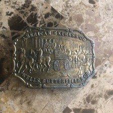 Vintage American Express Co Wells Butterfield  Co Belt Buckle