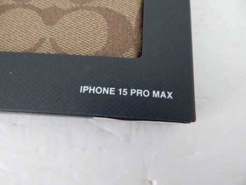 Coach Slim Wrap Case For iPhone 15 Pro Max Brown New - Picture 3 of 12