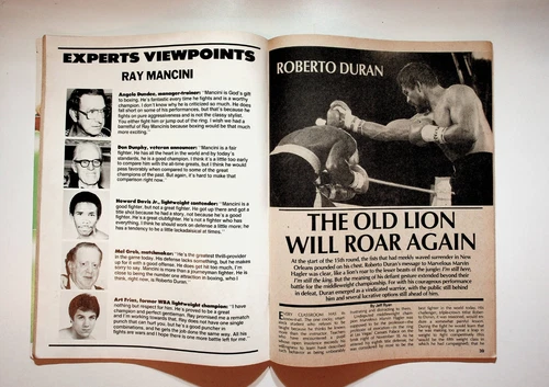 1984 March World Boxing Magazine Hagler Duran Ray Mancini Holmes Marvis Frazier - 画像6/8