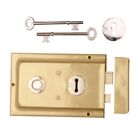 <!--F#f_0-->Renovators Supply Victorian Steel Rim Lock Brass Plated Steel Door Lock<!--F/-->