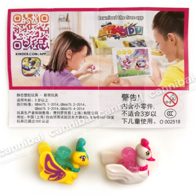 ~ KINDER Joy - Surprise Eggs Toy - VU169, VU170 - Hong Kong set of 2 SWANs