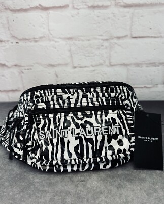 Saint Laurent Zebra Print Nylon Fanny Bag NWT | eBay