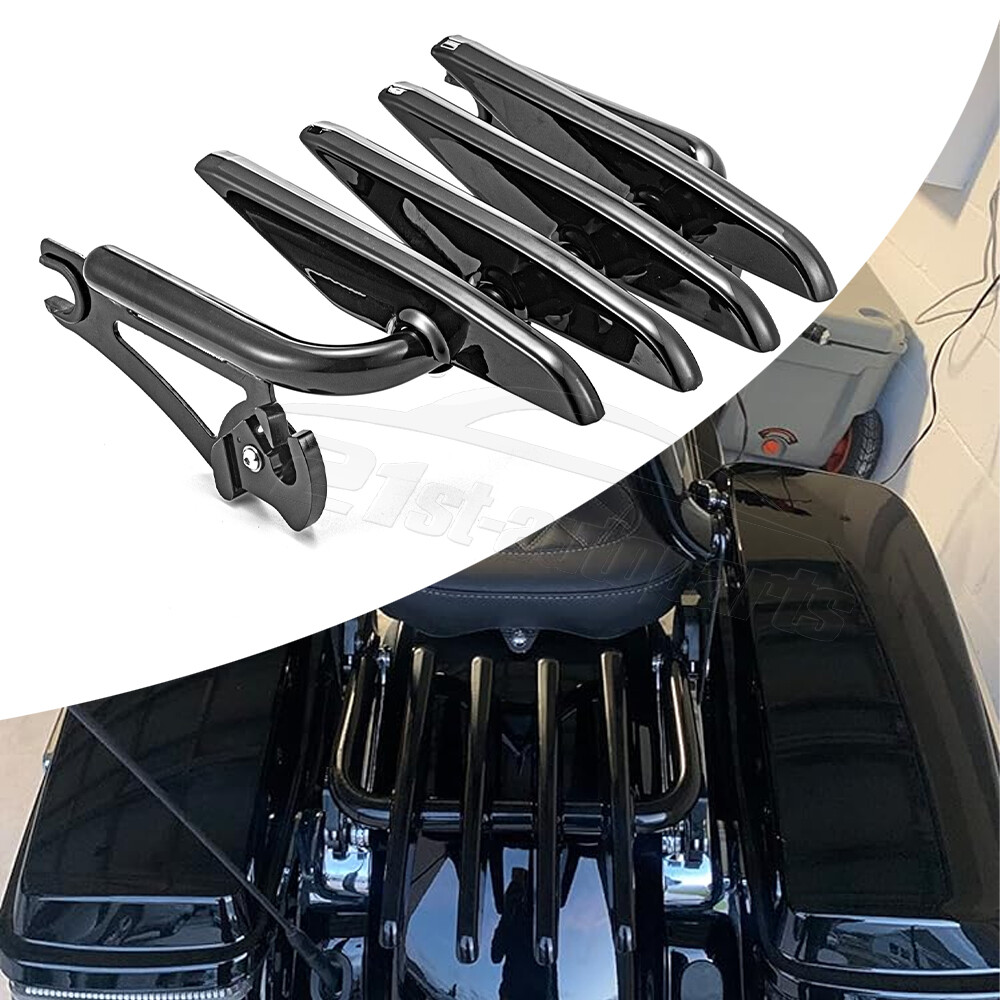 Gloss Black Detachable Luggage Rack For Harley Road Glide