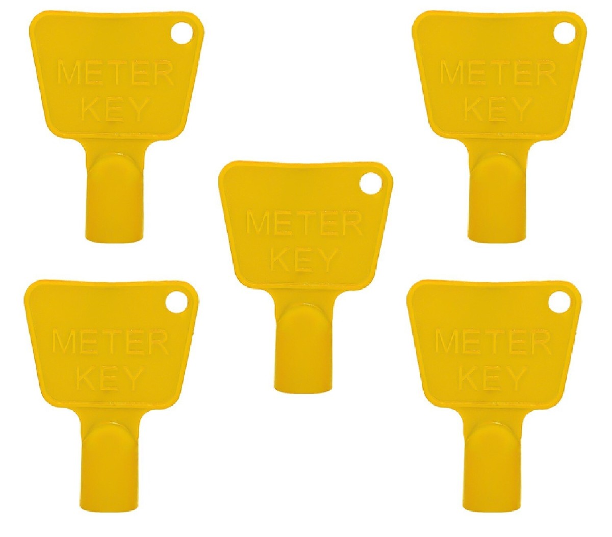 SUL Triangular Meter Box Key – 5-Pack, Yellow, For Gas/Electric/Water Cupboards