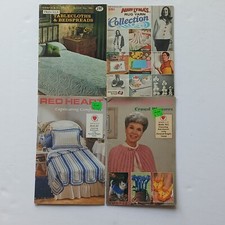 Vintage Knitting  Crochet Pattern booklets Lot of 4 Tablecloths  Bedspreads