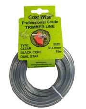 3mm x 15m Strimmer Line – Heavy Duty Double Wall Nylon Grass & Weed Cutter 0.40 per metre