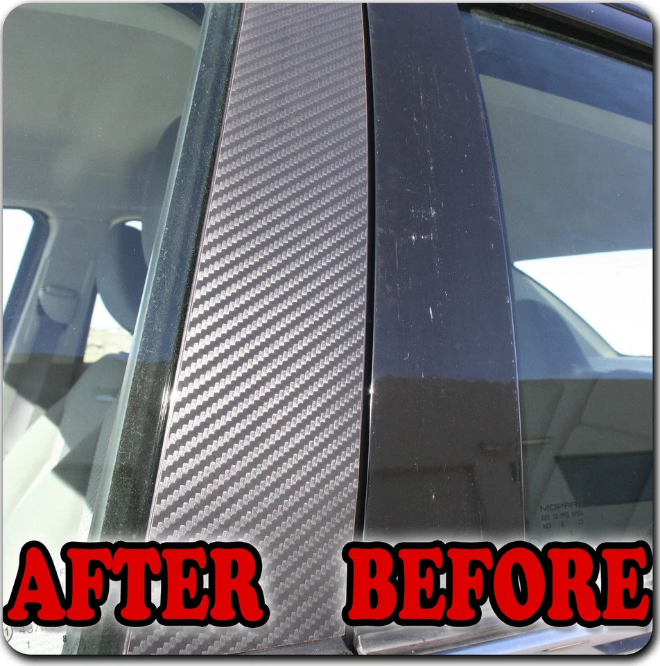 Di-Noc Carbon Fiber Pillar Posts for Nissan Armada 04-15 6pc Set Door Trim Cover - Image 2 of 4
