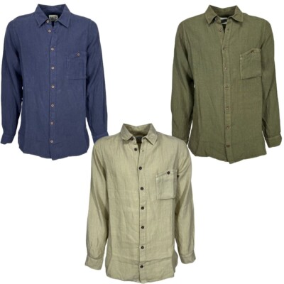 MADSON by BottegaChilometriZero men's linen shirt DU25947 MADE IN ITALY