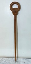 SUPER COOL VINTAGE AFRICAN KENYAN FOLK ART CARVED WOOD "HAND" WALKING STICK