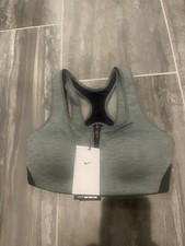 Nike Swoosh Sports Bra Gray High Support Small DN4219 084 Dri Fit New With Tags
