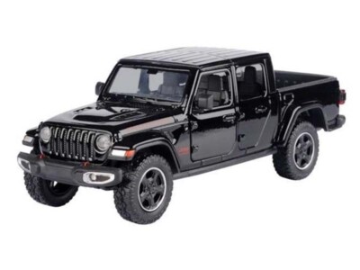 2021 Jeep Gladiator Rubicon (Closed Top) Black 1:24 Scale - 79368BK-TS &CASE