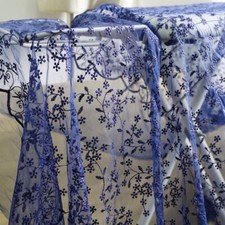 Delicate Flowers Leaves Branch Embroidery Bridal Lace Fabric