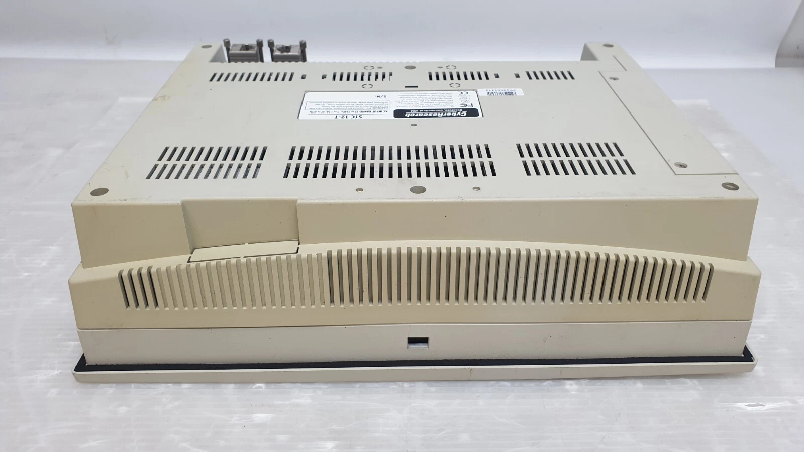 Top of the CyberResearch STC 12-T housing with ventilation slots