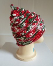 Lovely Handmade Knitted 0-3 Months Christmas Sparkle Christmas Tree Hat