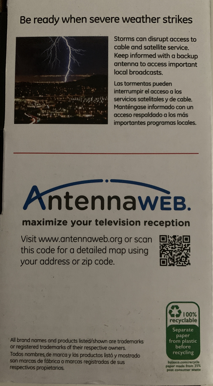 GE Pro Outdoor Yagi TV Antenna, Long Range, VHF UHF 1080P 4K 33685 eBay
