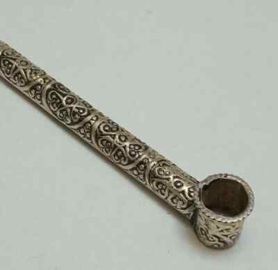 Rare Pipe Ancienne MAROCAINE Tabac Gravé Couleur doré Casting Smoking Gold Pipa 