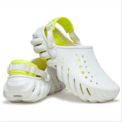 Crocs Echo Moonlight White Clog Shoes Comfort Slides Sandals Mens Size 12 NEW