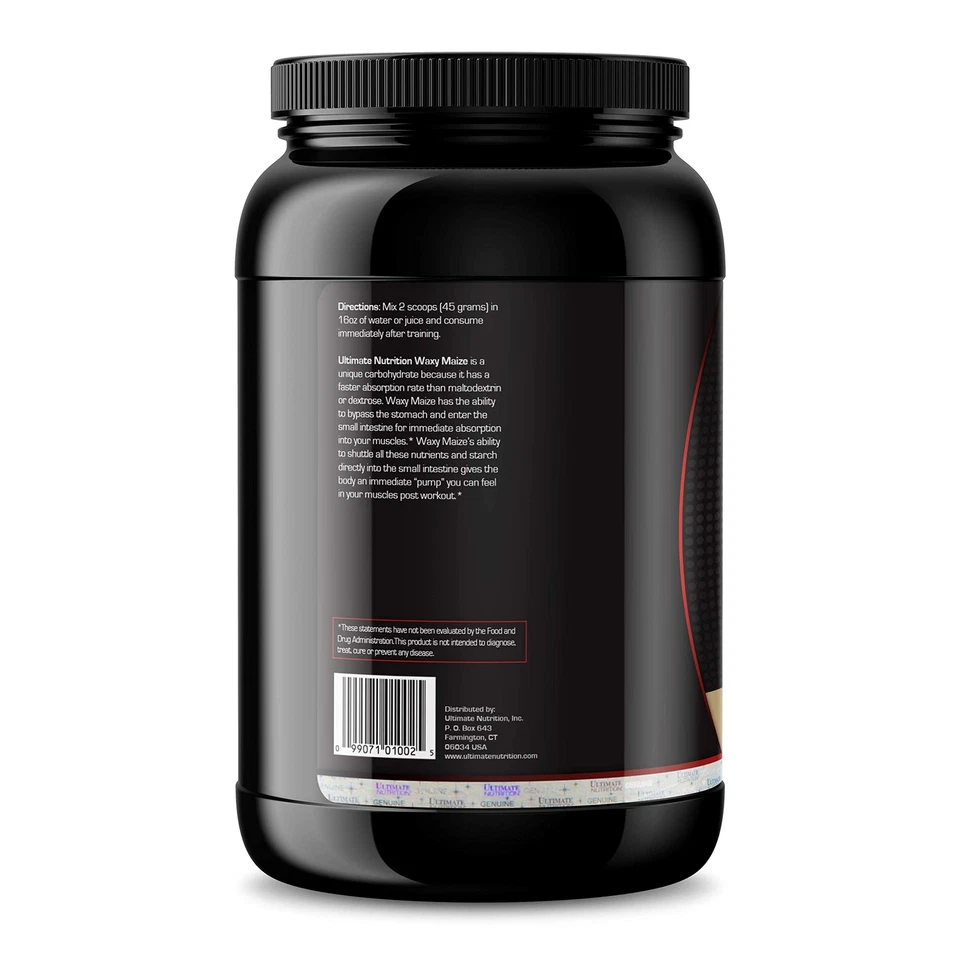 Maíz ceroso Ultimate Nutrition, sin azúcar carbohidratos en polvo Foto 4 de 4