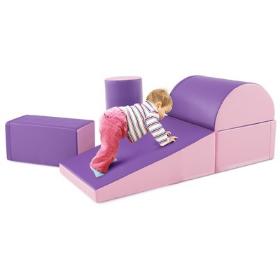 5 PCS Kids Climb & Crawl Activity Playset Soft Foam Block Toddler Play Structure
