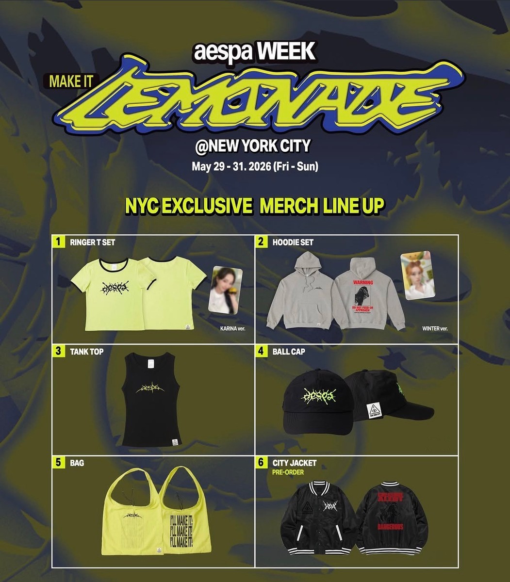 ONHAND] Aespa WEEK MAKE IT LEMONADE NYC POP-UP STORE MD- WORLDWIDE