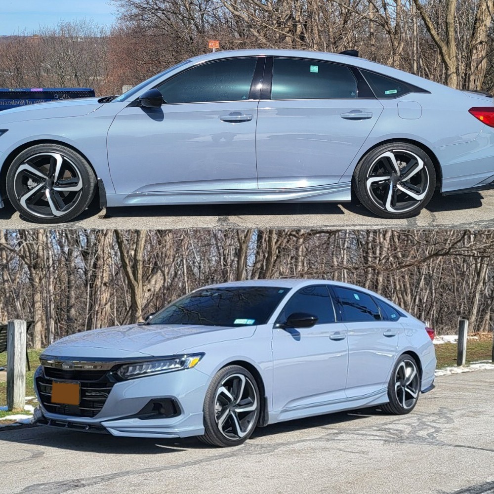 GRAY 124 オフトレ用 For Honda Accord 2018-22 Yofer Sonic Grey Pearl Add-on Side Skirt