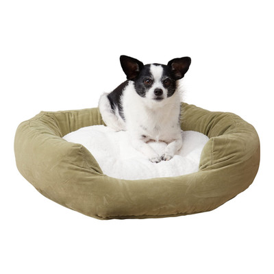 South Pine Porch Maddie Donut Dog Bed Removable Center Pillow Moss Small 24 X 24