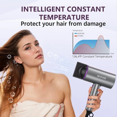NEXPURE RCY-7004 2000W Professional Ionic Hair Dryer - Purple | eBay