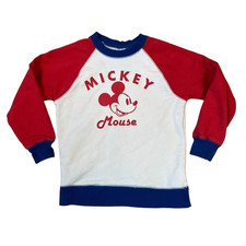 Hanna Andersson Mickey Mouse Sweatshirt Youth US 6-7 120 Red White Blue Retro