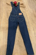 Levi  s Dark Wash Skinny Denim Overalls Adjustable Straps Size 24