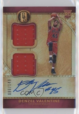 2016 Panini Gold Standard Rookie Jersey Double 86/149 Denzel Valentine Auto 1u6