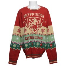 Harry Potter, Weihnachtspullover, Größe: 152, Rot/Grün/Gelb, Acryl, Print #kfN
