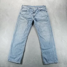 Levis 569 Jeans Mens 36x34 Blue Loose Straight Mid Rise Light Wash