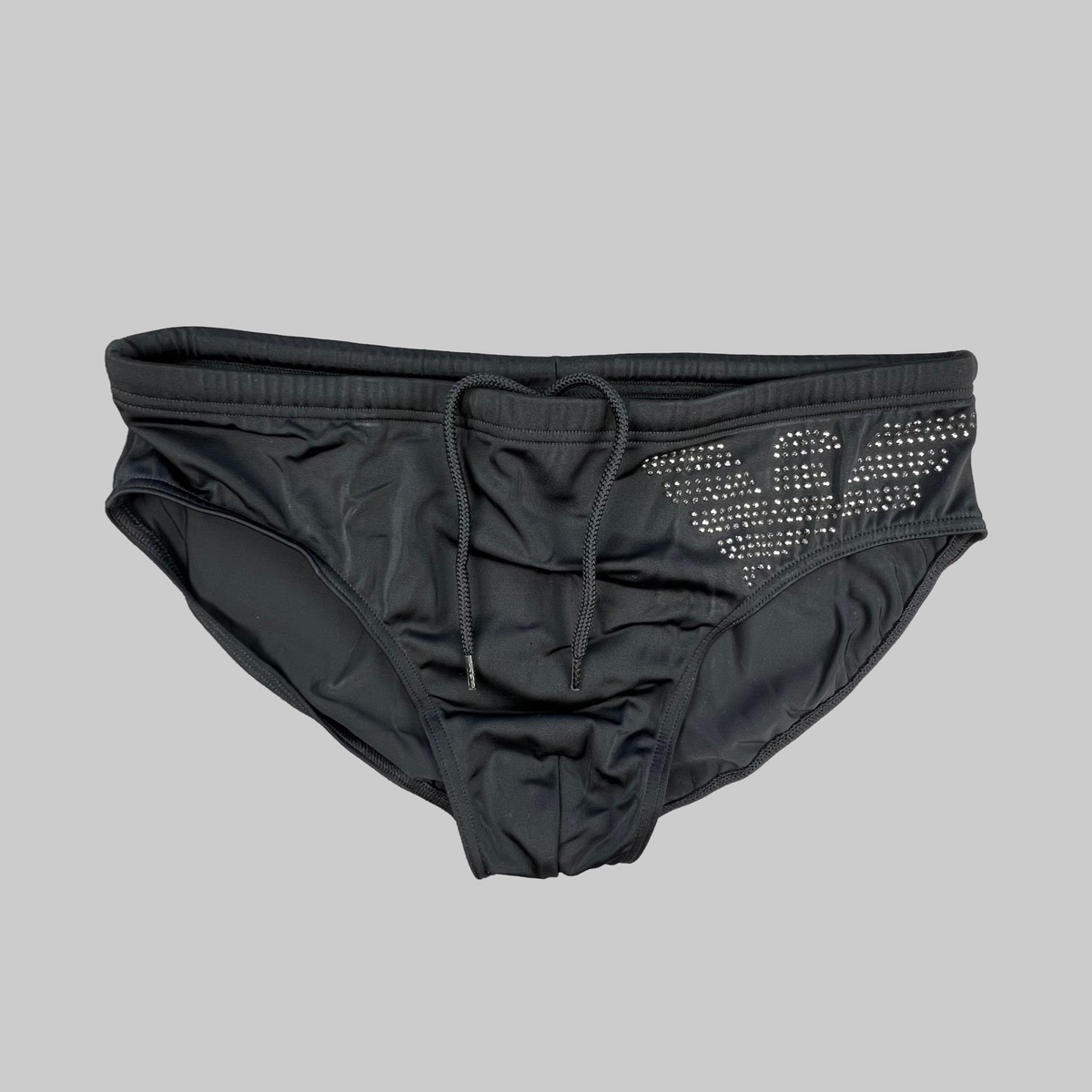Emporio Armani Men Black Big Eagle Swim brief swimwear size 32 