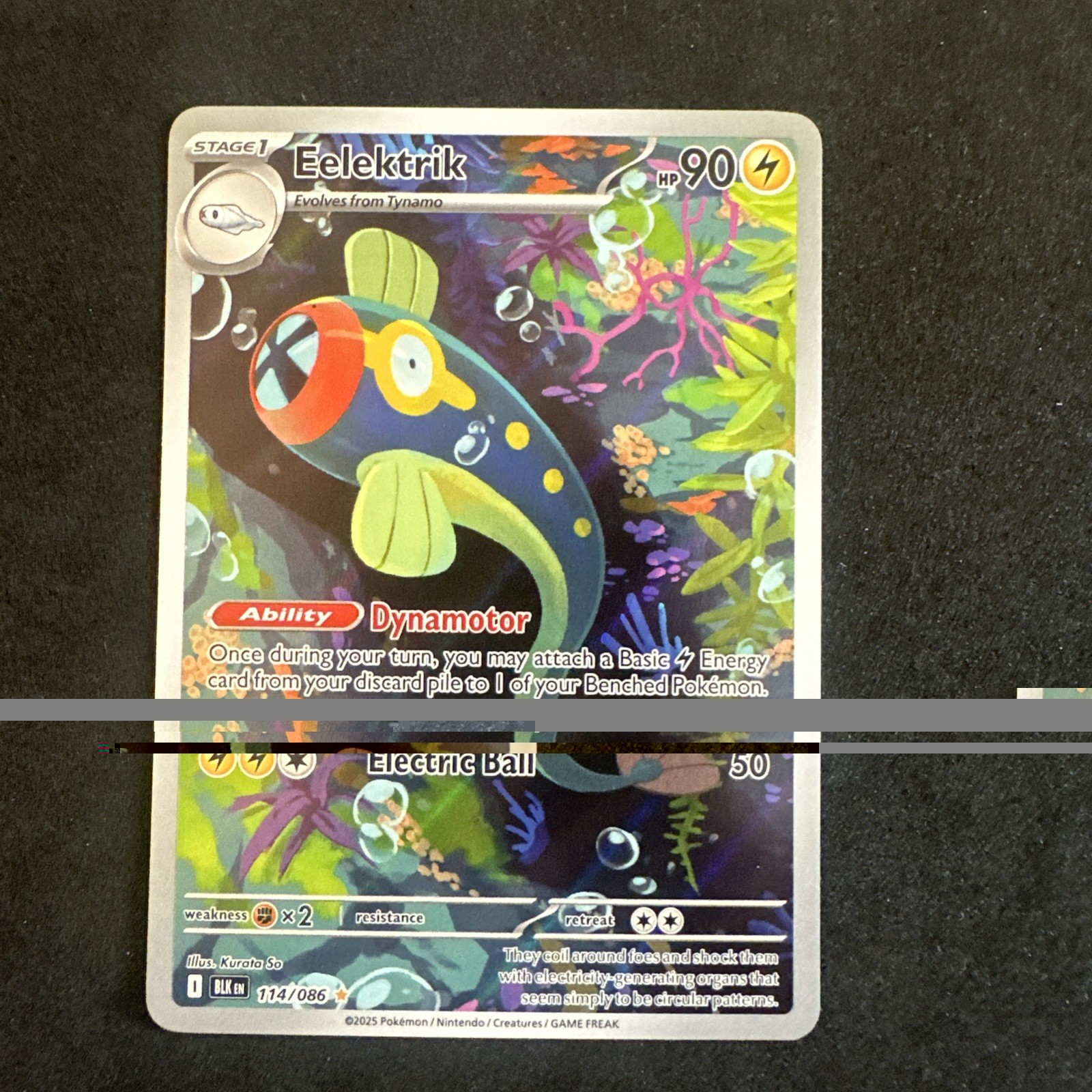 Eelektrik - 114/086 - Illustration Rare - Black Bolt - Pokémon TCG