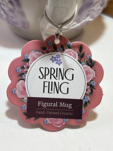 Boston Warehouse Spring Fling Lavender Butterfly Figural Ceramic Coffee Tea Mug - Picture 11 of 11